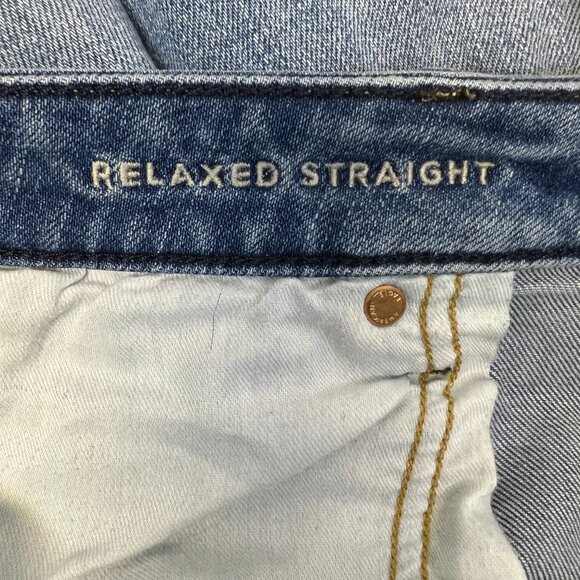 American Eagle Mens 34x36 AirFlex+ Relaxed Straight Jeans Medium Wash Denim Tall - Picture 6 of 9